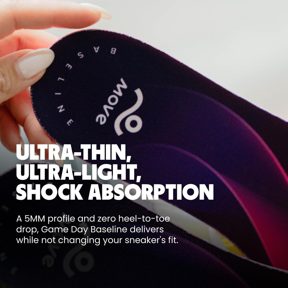 Move Baseline in-shoe fit demonstrates flexible, secure wear.