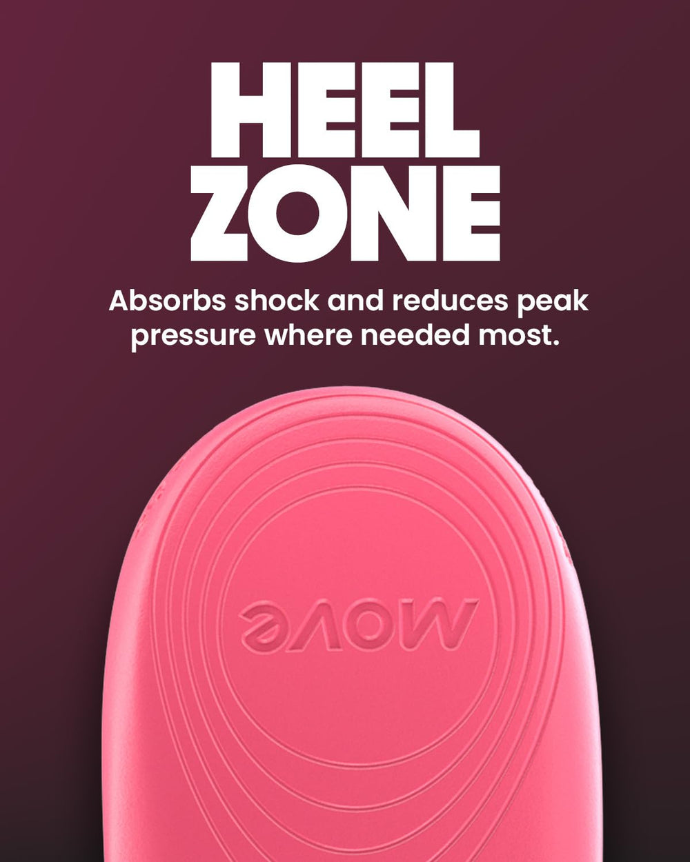 MoveX FOAM close-up emphasizes cushioning and lightweight shock absorption.