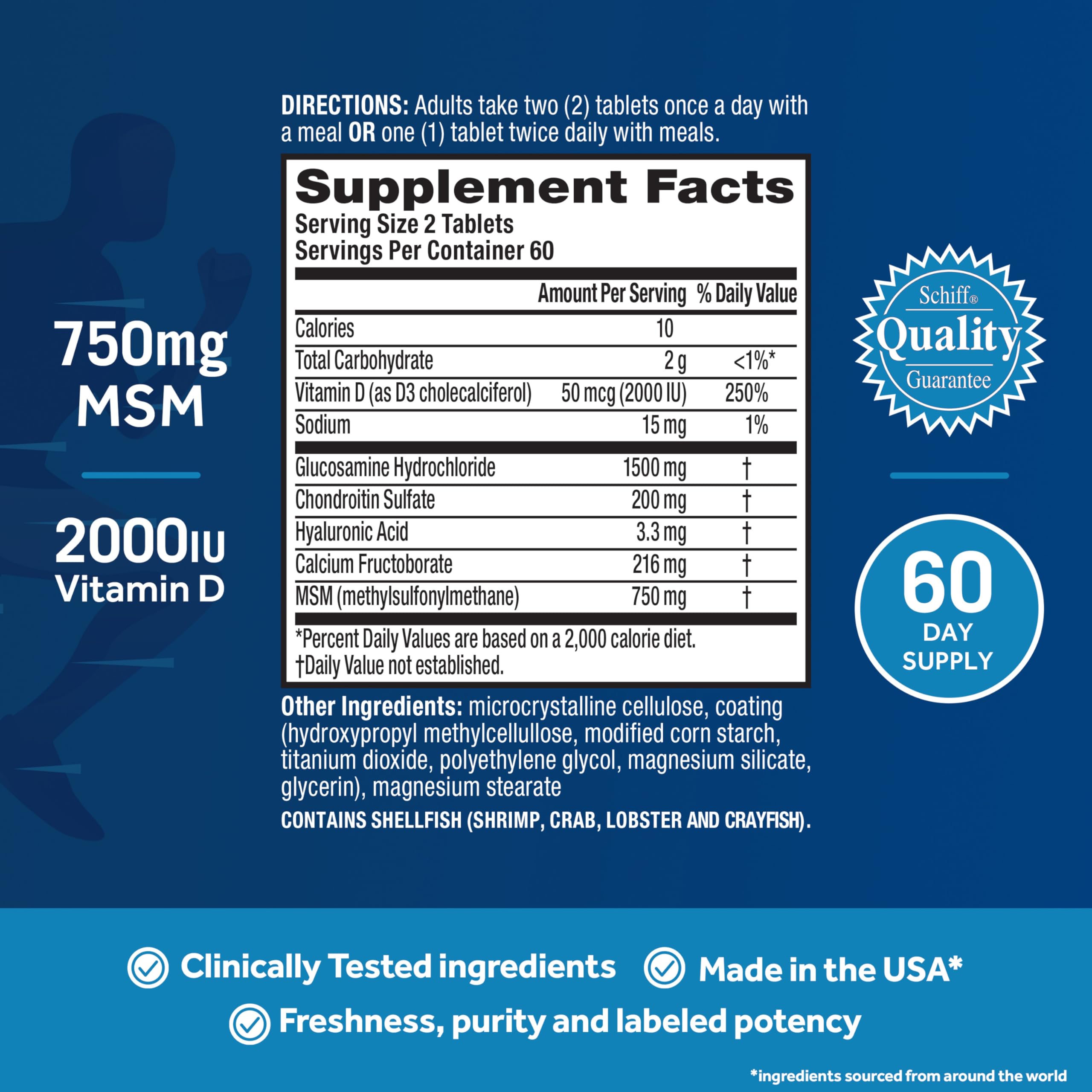 Move Free Advanced glucosamine formula supports joint structure and cartilage resilience