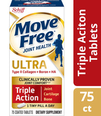 Move Free Type II Collagen bottle pour for daily joint support.