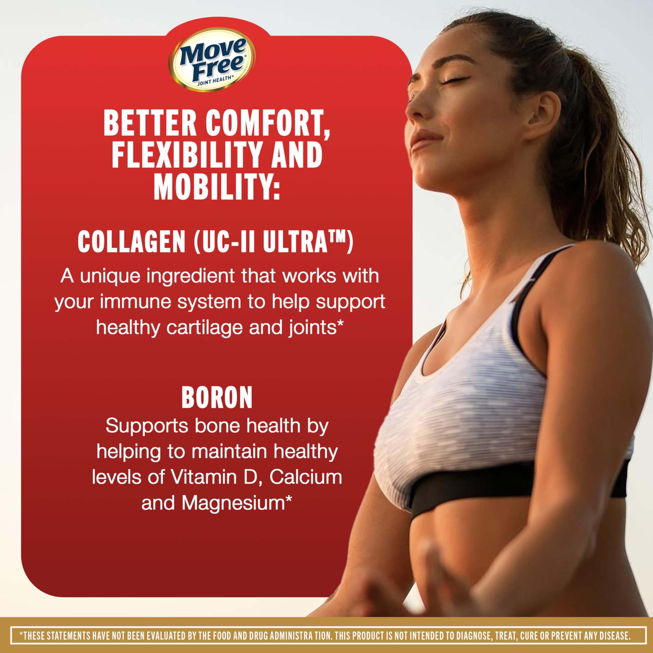 Move Free Ultra-boron-and-hyaluronic-acid emphasizes bone and cartilage support