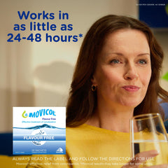 Movicol sugar-free solution emphasizes diet-friendly laxative.