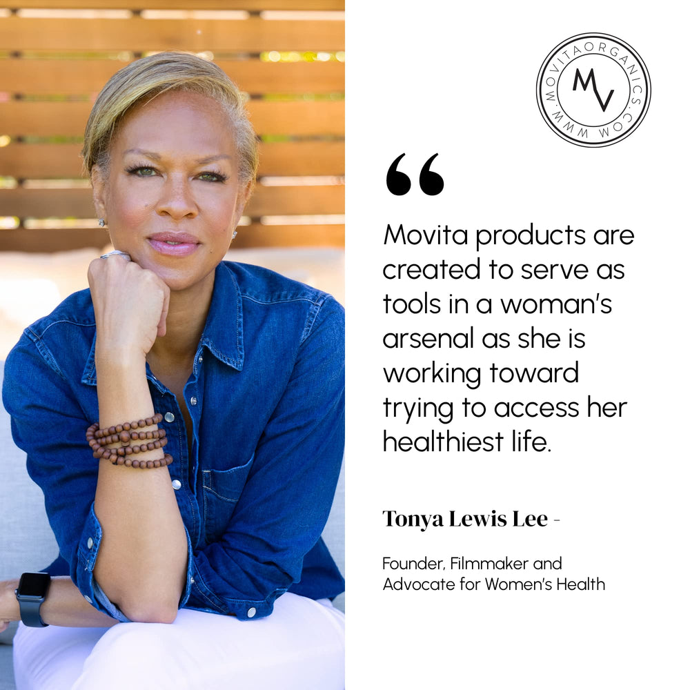 Movita Beauty skin glow shot suggests hydrated, radiant complexion.