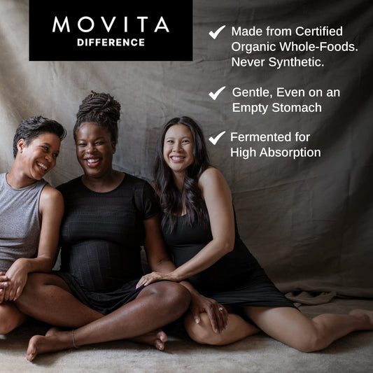 Movita eco refill pouch image illustrating waste-reducing packaging for prenatal nutrition