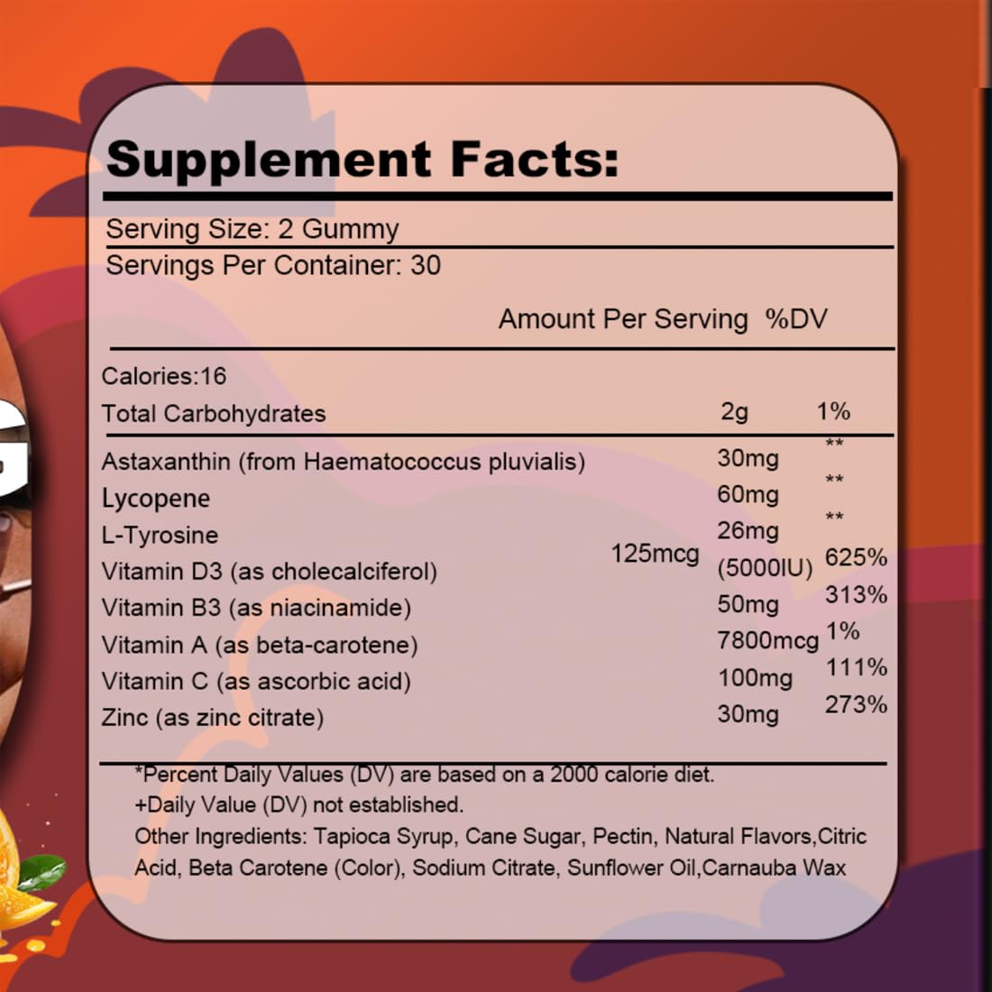Moxca daily-use gummies next to glass of water