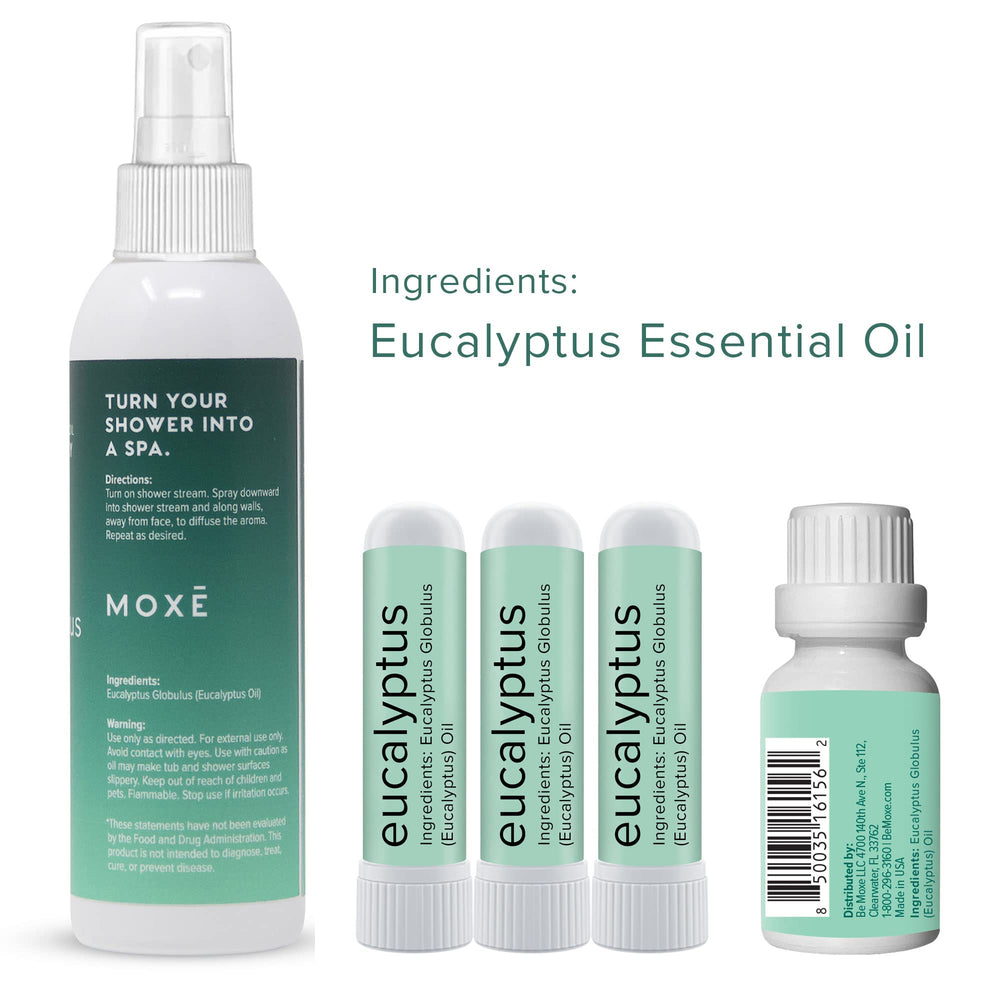 MOXE aromatherapy for shower, inhalers, and diffuser in one set.