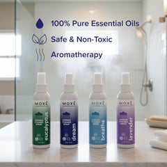 MOXE Aromatherapy Shower Mist variety pack dream 2oz bottle invites relaxation
