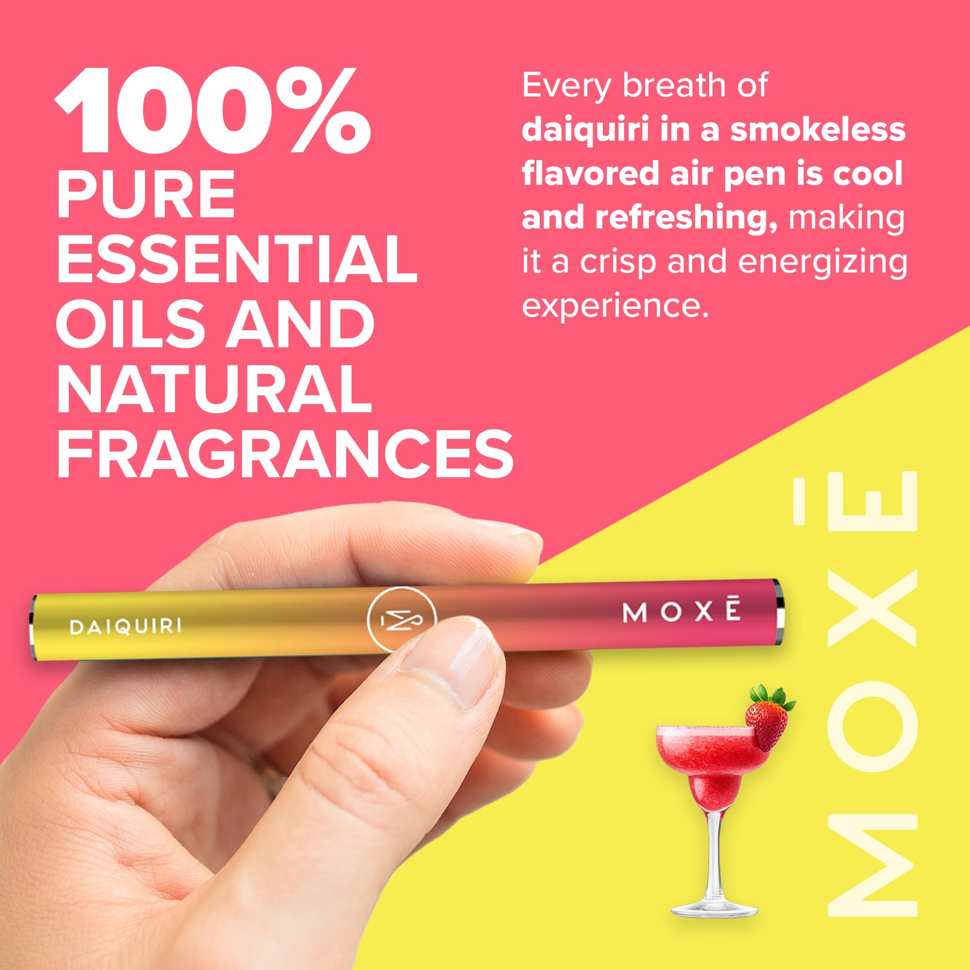 MOXE Daiquiri Air Inhaler cap close action delivers discreet aroma bursts