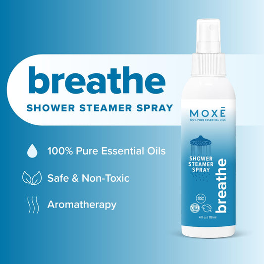 MOXE Dream shower spray bottle for relaxing sleep aromatherapy in the shower