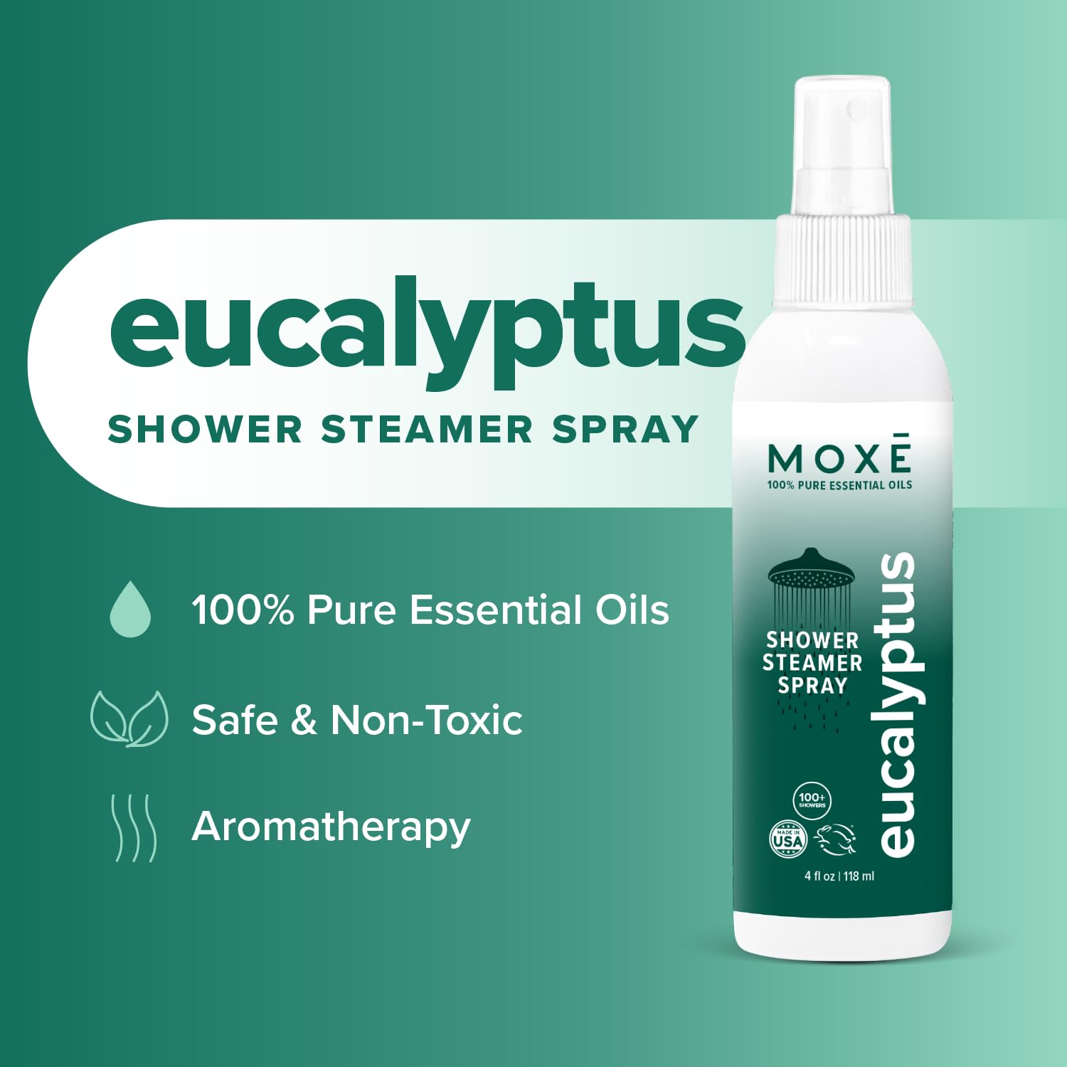 Steam diffuses around the MOXE mist for a spa-like inhalation experience