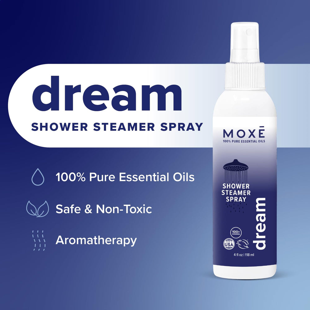 MOXE In-Shower Mist on shower wall for customizable fragrance strength