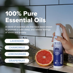 MOXE Lavender and chamomile relaxation mist for evening unwinding