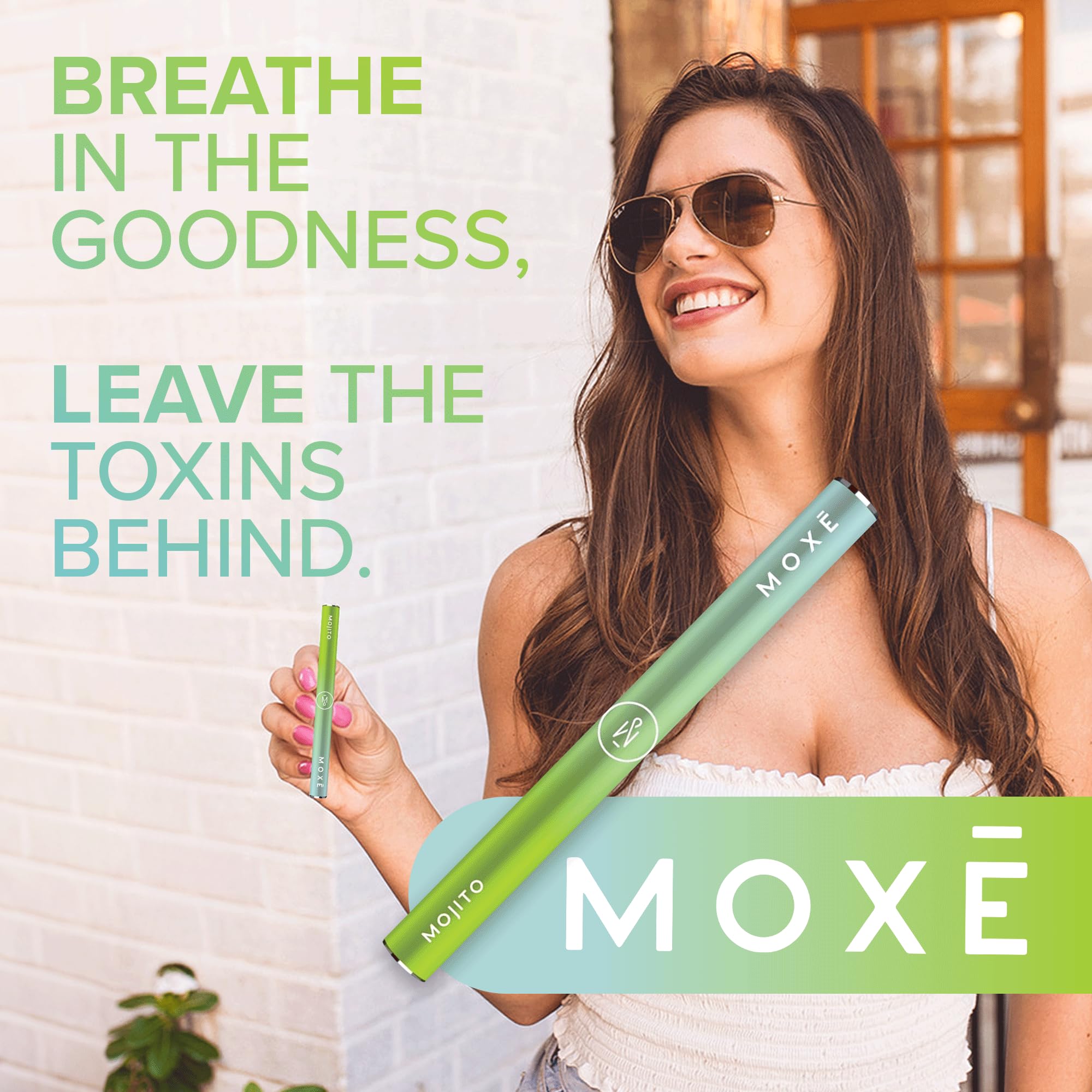 MOXE Natural Mojito Air Inhaler open pack reveals pure essential oils.