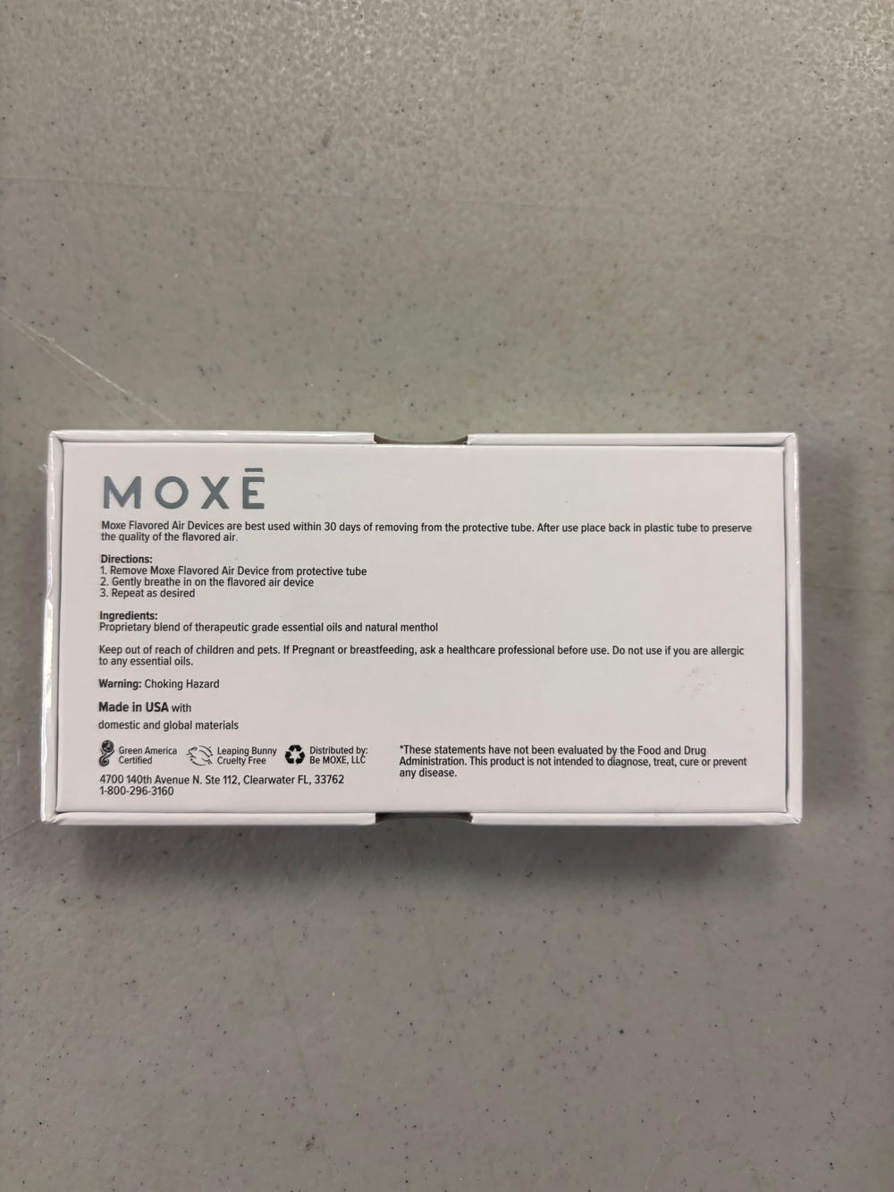 MOXE Natural Variety 5 Pack menthol close-up showing cooling aroma.