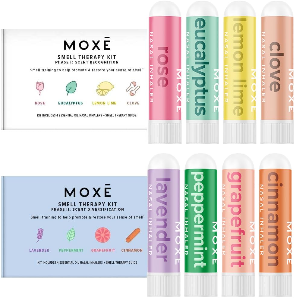 MOXE smell training kit with eight essential oil inhalers for scent restoration