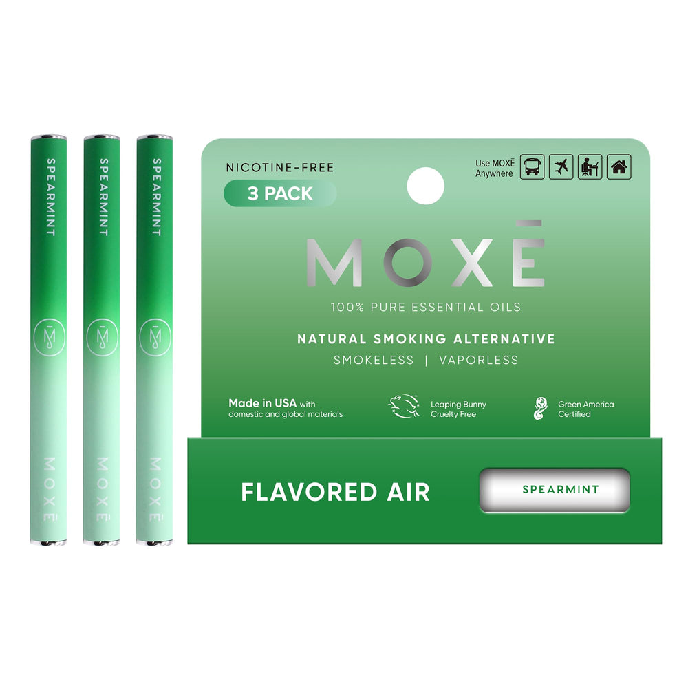 MOXE spearmint air inhaler front view for quick refreshing aroma