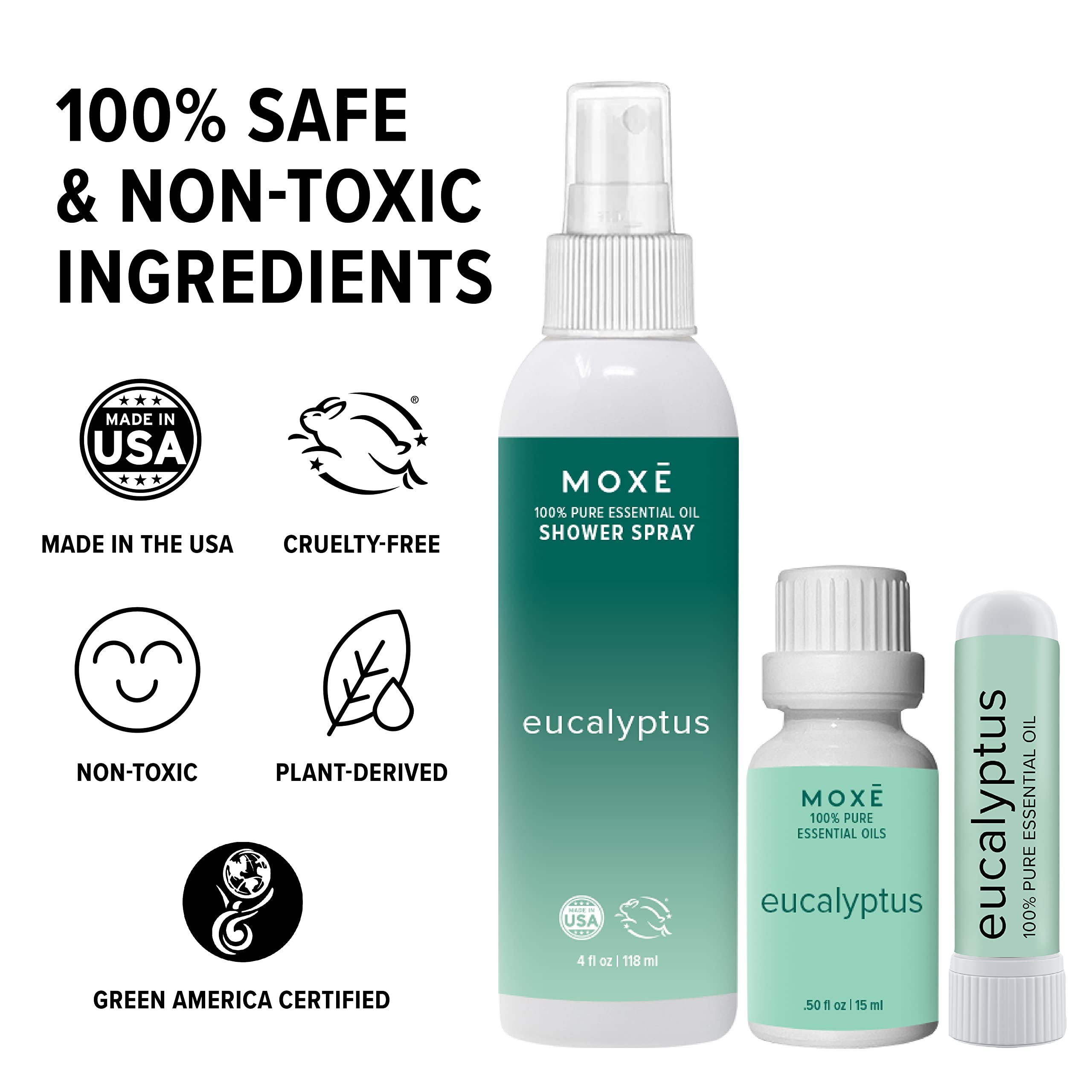 MOXE therapeutic-grade ingredients emphasize safe, high-quality aromatherapy options.