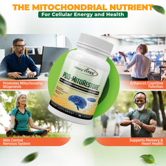 MoxyVites PQQ MITORESTORE label front highlights 30 vegan capsules.