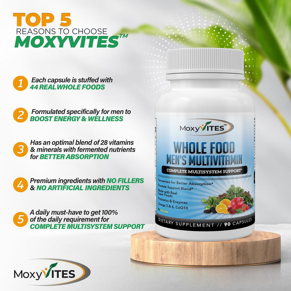 MoxyVites probiotics omegas softgels illustrate balanced gut and heart support