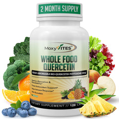 MoxyVites Quercetin phytosome bottle shows high absorption potential for daily wellness