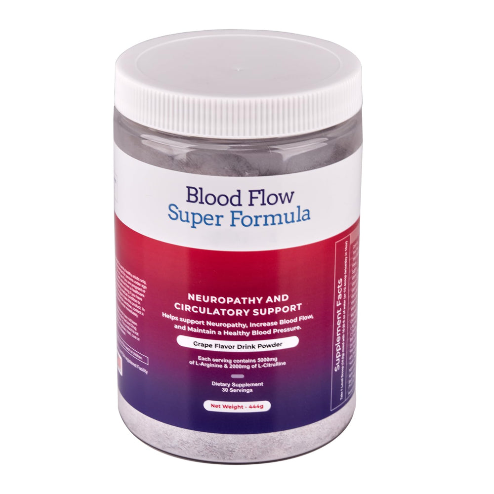 Mpain Blood Flow Super Formula bottle front showing premium neuropathy support packaging for daily use