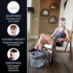 M PAIN MANAGEMENT TECHNOLOGIES face ice-therapy pad for nose and jaw supports precise cooling.