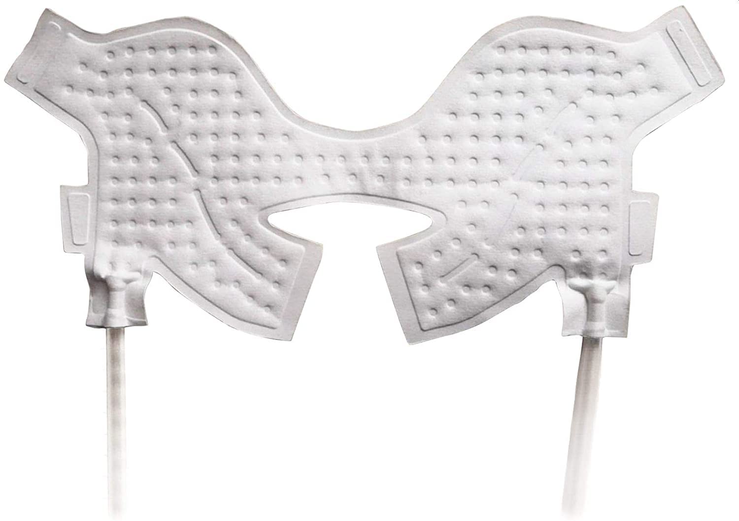 M PAIN MANAGEMENT TECHNOLOGIES face-wrap cryotherapy pad cools the jaw area for targeted relief.
