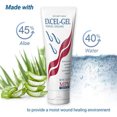 RadiaPlex Rx gel applied to treated skin area during a care session.
