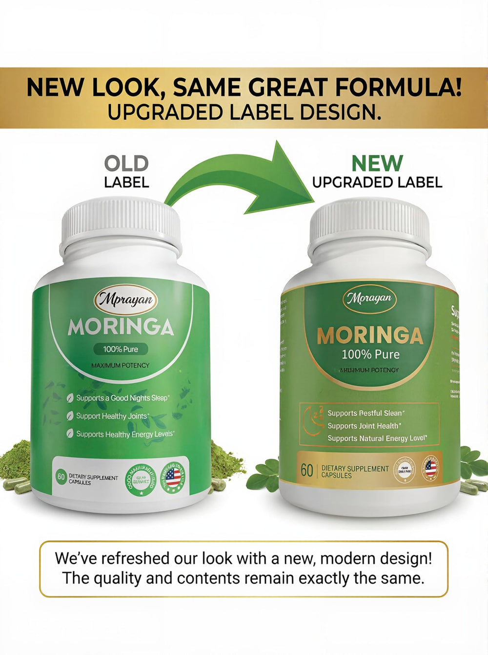 MPRAYAN Moringa shelf display in health shop.