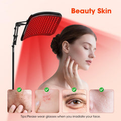 MQHOOB curved-surface design ensures even light coverage across face and shoulders.