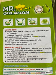 Serving glass with prepared Mr. Gulaman Buco Pandan dessert