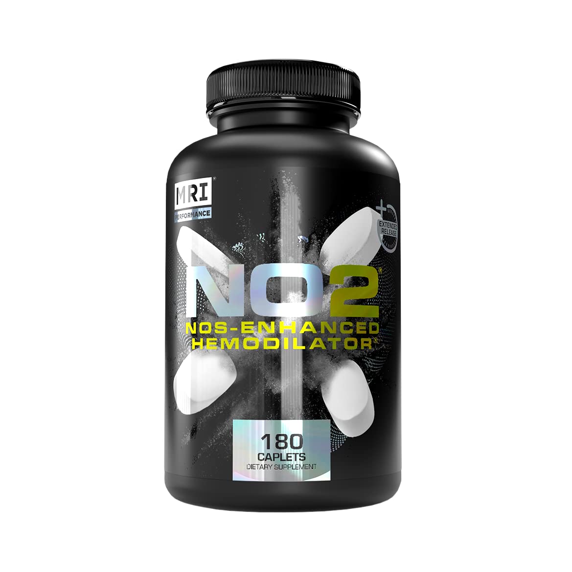 MRI Performance NO2 original bottle front promoting nitric oxide support for better blood flow.