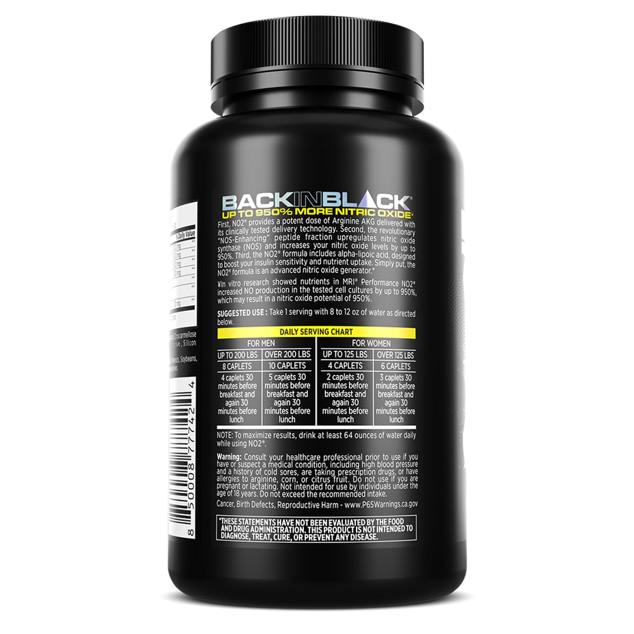 MRI Performance NO2 packaging box on shelf highlights the patented formula.