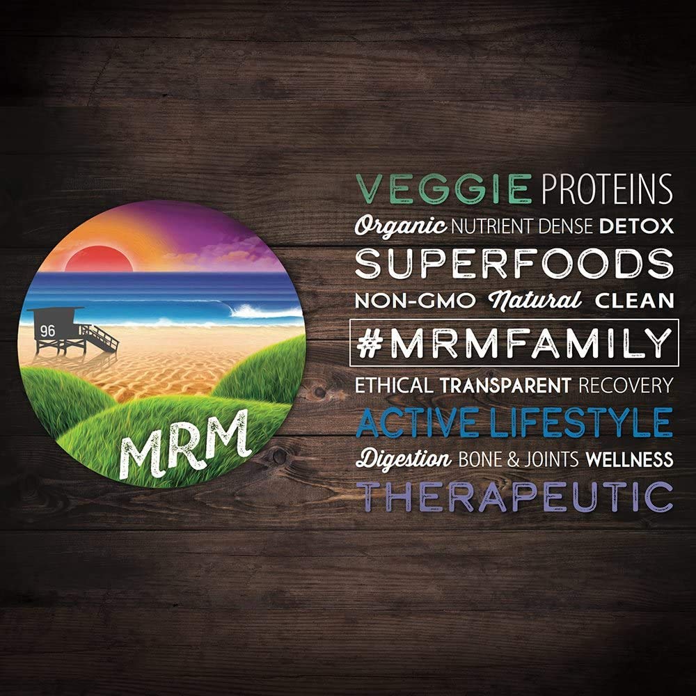 Container side view of MRM BCAA+G RELOAD with nutrition facts and serving size