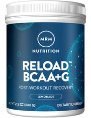 MRM BCAA+G RELOAD lemon bottle front for post-workout recovery support