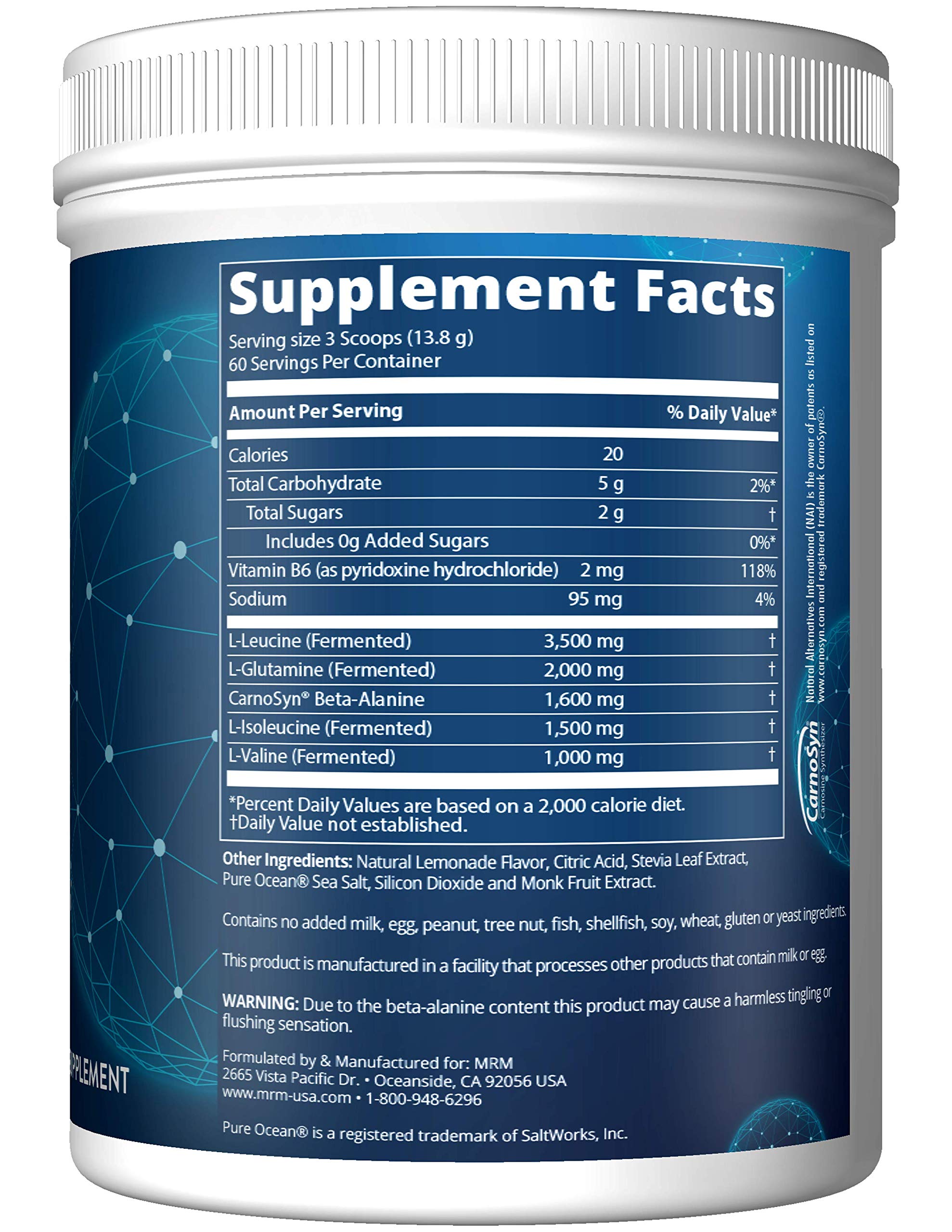 Scoop of MRM BCAA+G RELOAD powder for lean muscle support after training
