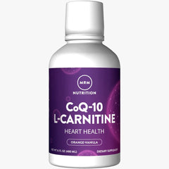 MRM CoQ-10 L-Carnitine liquid bottle-pour showing energy support potential