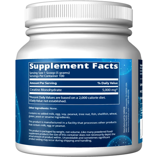 MRM Creatine Monohydrate micronized powder for easy, smooth mixing.