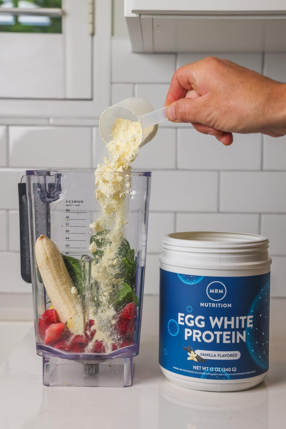 MRM Egg White Protein Vanilla nutrition facts panel for informed choices