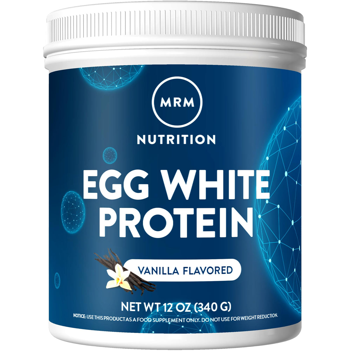 MRM Egg White Protein Vanilla tub shows dairy-free protein for shakes