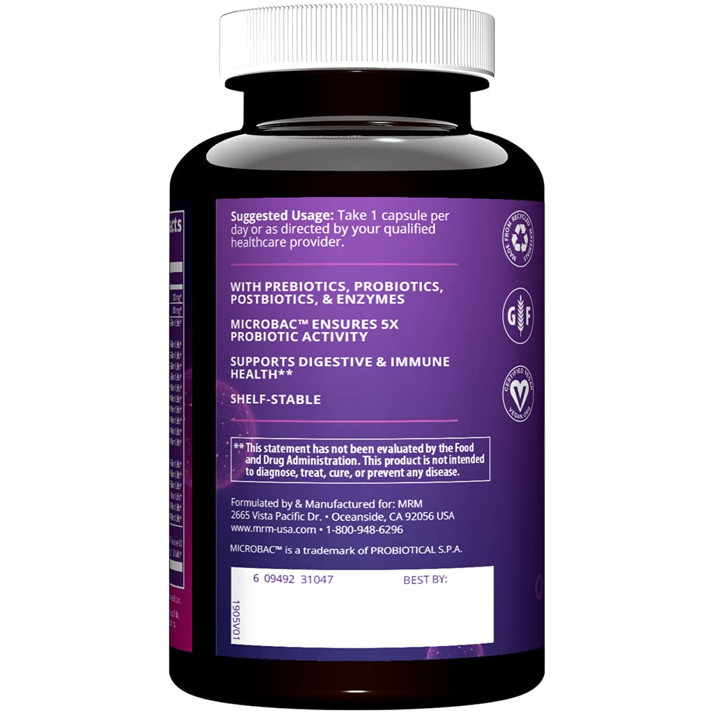 MRM MicroBAC delivery technology enhances probiotic stability and delivery.