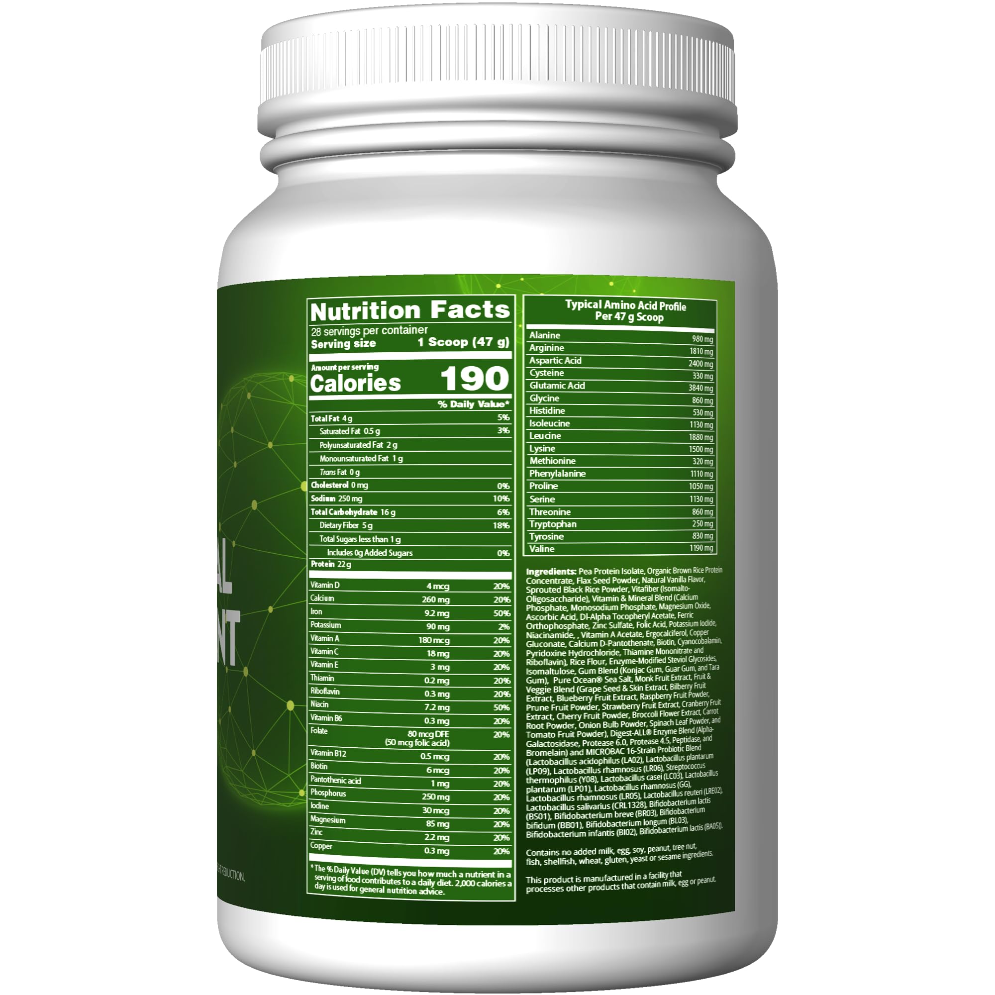 MRM Veggie Meal Replacement Vanilla Bean powder closeup, smooth texture for quick shakes.