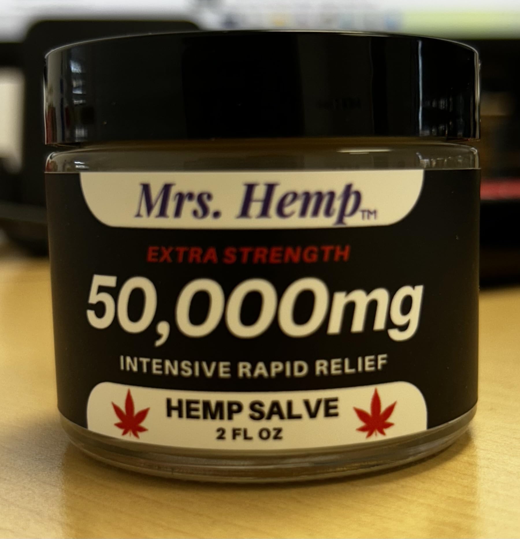 MRS. Hemp salve features a non-greasy texture for quick use.