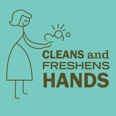 Label closeup highlighting Basil scent and product branding