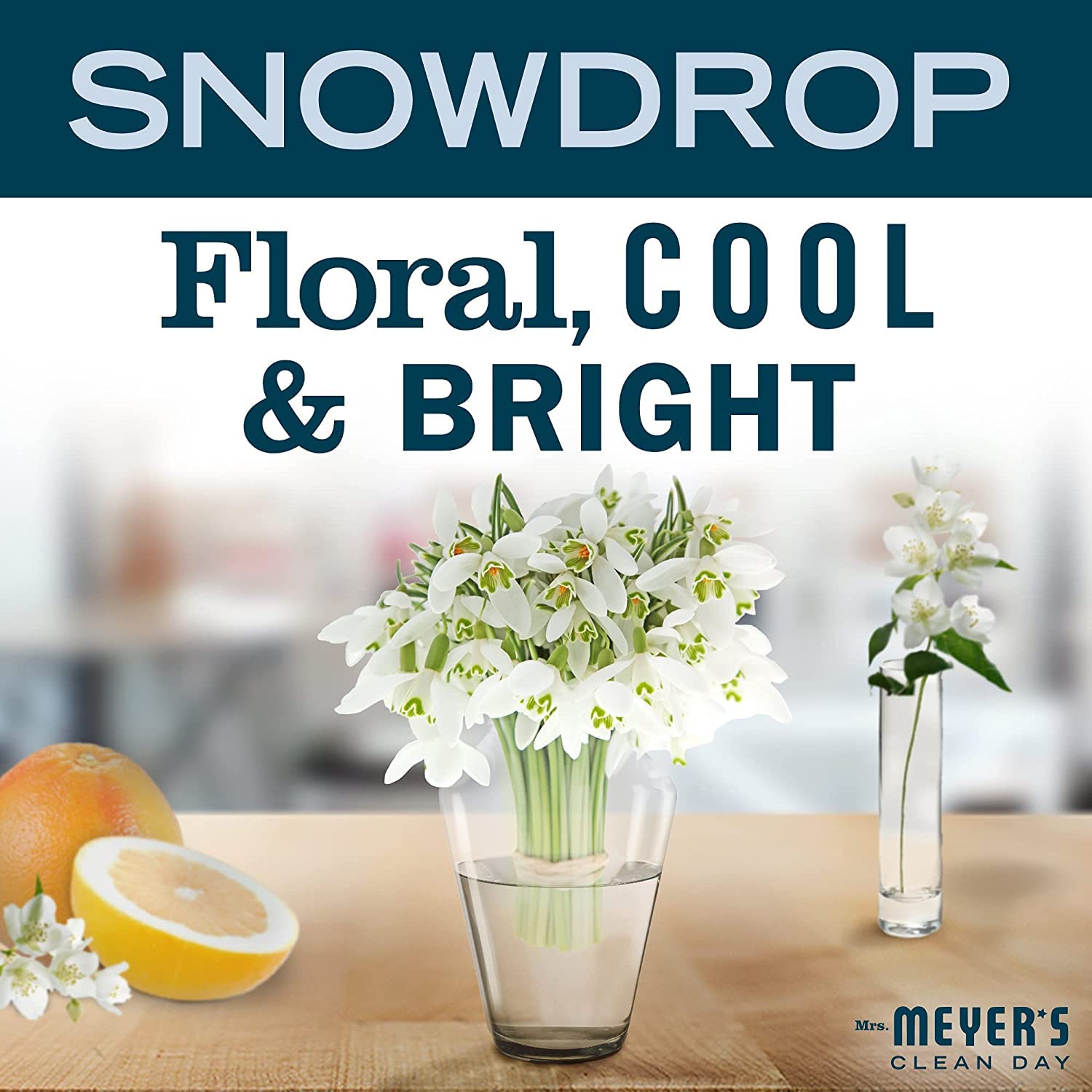 Snow Drop Candle on a frosted winter tablescape for cozy ambiance.