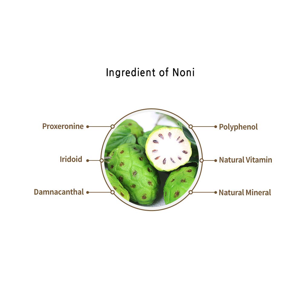 Royal Tonga Noni label close-up emphasizes pure heritage