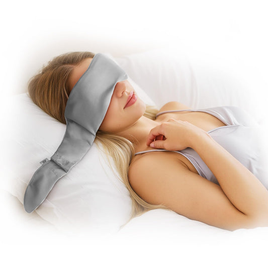Ms.W weighted eye mask gray cloud-soft fabric for soothing comfort.