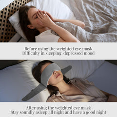 Ms.W weighted eye mask gray nose-notch seal blocks light effectively.
