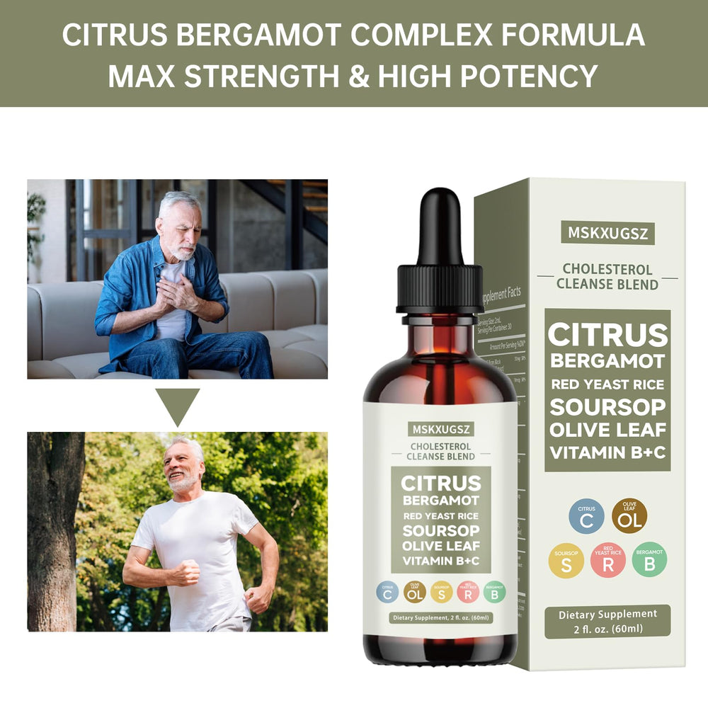 MSKXUGSZ Citrus Bergamot Drops bottle close-up for absorption and balance.