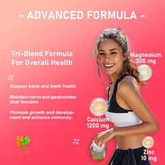 MSLOTAL Calcium Citrate Gummies bottle open shows easy-to-chew daily calcium with vitamin D3
